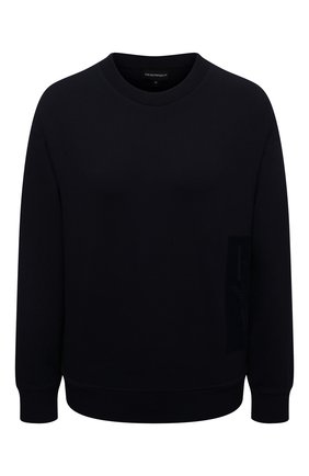 Женский пуловер EMPORIO ARMANI темно-синего цвета по цене 24300 руб., арт. 6K2M7N/2JRIZ | Фото 1 Женский пуловер EMPORIO ARMANI темно-синего цвета, арт. 6K2M7N/2JRIZ | Фото 1 (Материал внешний: Вискоза; Рукава: Длинные; Длина (для топов): Стандартные; Стили: Кэжуэл; Женское Кросс-КТ: Пуловер-одежда)