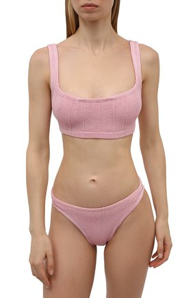 Женский раздельный купальник HUNZA G розового цвета по цене 14500 руб., арт. HELENA NILE BIKINI METALLIC NILE | Фото 2 Женский раздельный купальник HUNZA G розового цвета, арт. HELENA NILE BIKINI METALLIC NILE | Фото 2 (Материал внешний: Синтетический материал; Женское Кросс-КТ: Раздельные купальники)