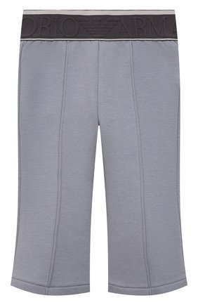 Детские хлопковые брюки EMPORIO ARMANI серого цвета по цене 10450 руб., арт. 6KEP07/1JHSZ | Фото 1 Детские хлопковые брюки EMPORIO ARMANI серого цвета, арт. 6KEP07/1JHSZ | Фото 1 (Материал внешний: Хлопок; Ростовка одежда: 9 мес | 74 см, 12 мес | 80 см, 24 мес | 92 см, 36 мес | 98 см)