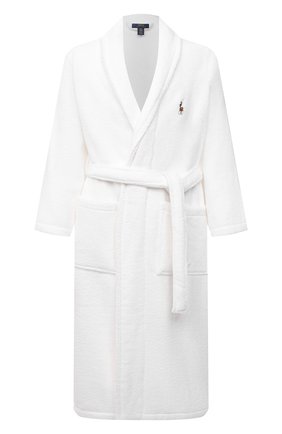 Мужской хлопковый халат POLO RALPH LAUREN белого цвета по цене 11300 руб., арт. 714852627 | Фото 1 Мужской хлопковый халат POLO RALPH LAUREN белого цвета, арт. 714852627 | Фото 1 (Материал внешний: Хлопок; Кросс-КТ: домашняя одежда; Длина (верхняя одежда): Длинные; Рукава: Длинные)