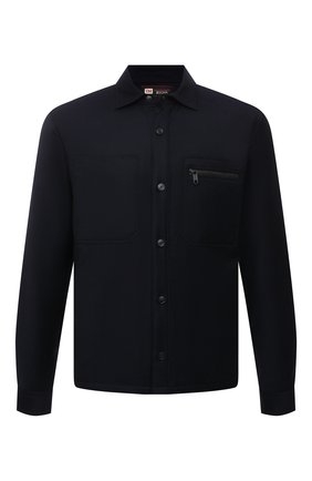 Мужская утепленная рубашка Z ZEGNA темно-синего цвета по цене 44050 руб., арт. 205821/ZC0T8 | Фото 1 Мужская утепленная рубашка Z ZEGNA темно-синего цвета, арт. 205821/ZC0T8 | Фото 1 (Материал подклада: Синтетический материал; Материал внешний: Шерсть; Случай: Повседневный; Принт: Однотонные; Рукава: Длинные; Манжеты: На кнопках; Воротник: Кент; Стили: Кэжуэл; Длина (для топов): Стандартные)