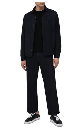 Мужская утепленная рубашка Z ZEGNA темно-синего цвета по цене 44050 руб., арт. 205821/ZC0T8 | Фото 2 Мужская утепленная рубашка Z ZEGNA темно-синего цвета, арт. 205821/ZC0T8 | Фото 2 (Материал подклада: Синтетический материал; Материал внешний: Шерсть; Случай: Повседневный; Принт: Однотонные; Рукава: Длинные; Манжеты: На кнопках; Воротник: Кент; Стили: Кэжуэл; Длина (для топов): Стандартные)
