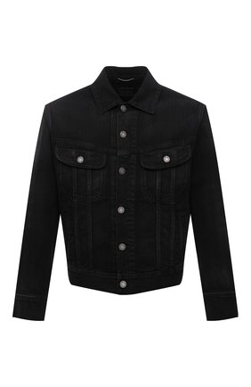 Мужская джинсовая куртка SAINT LAURENT черного цвета по цене 72000 руб., арт. 660464/Y19LA | Фото 1 Мужская джинсовая куртка SAINT LAURENT черного цвета, арт. 660464/Y19LA | Фото 1 (Материал внешний: Хлопок; Длина (верхняя одежда): Короткие; Рукава: Длинные; Кросс-КТ: Куртка, Деним; Стили: Гранж)