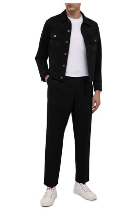 Мужская джинсовая куртка SAINT LAURENT черного цвета по цене 72000 руб., арт. 660464/Y19LA | Фото 2 Мужская джинсовая куртка SAINT LAURENT черного цвета, арт. 660464/Y19LA | Фото 2 (Материал внешний: Хлопок; Длина (верхняя одежда): Короткие; Рукава: Длинные; Кросс-КТ: Куртка, Деним; Стили: Гранж)