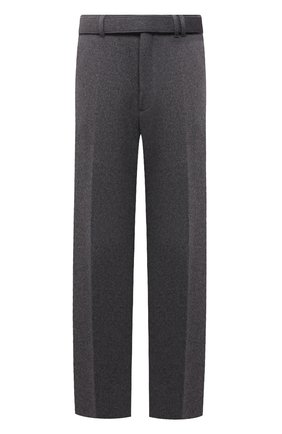 Мужские шерстяные брюки ZEGNA COUTURE темно-серого цвета, арт. 287160/630SNN | Фото 1 (Материал внешний: Шерсть; Случай: Повседневный; Стили: Кэжуэл; Длина (брюки, джинсы): Стандартные)