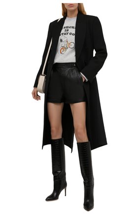 Женский хлопковый свитшот SAINT LAURENT серого цвета по цене 47150 руб., арт. 670882/Y36HT | Фото 2 Женский хлопковый свитшот SAINT LAURENT серого цвета, арт. 670882/Y36HT | Фото 2 (Материал внешний: Хлопок; Длина (для топов): Стандартные; Рукава: Длинные; Женское Кросс-КТ: Свитшот-одежда; Стили: Спорт-шик)