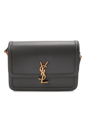 Женская сумка solferino ysl lock SAINT LAURENT темно-серого цвета по цене 191500 руб., арт. 634305/0SX0W | Фото 1 Женская сумка solferino ysl lock SAINT LAURENT темно-серого цвета, арт. 634305/0SX0W | Фото 1 (Материал: Натуральная кожа; Сумки-технические: Сумки через плечо; Размер: small)