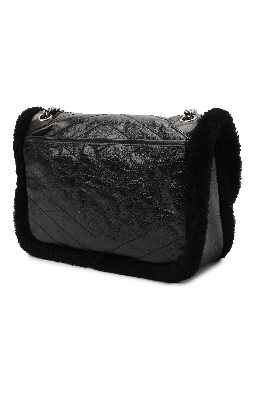 Женская сумка niki medium SAINT LAURENT черного цвета, арт. 633187/0EN9D | Фото 4 (Сумки-технические: Сумки через плечо; Размер: medium; Материал: Натуральная кожа)