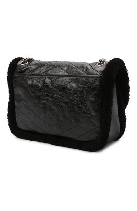 Женская сумка niki medium SAINT LAURENT черного цвета по цене 309500 руб., арт. 633187/0EN9D | Фото 4 Женская сумка niki medium SAINT LAURENT черного цвета, арт. 633187/0EN9D | Фото 4 (Сумки-технические: Сумки через плечо; Размер: medium; Материал: Натуральная кожа)