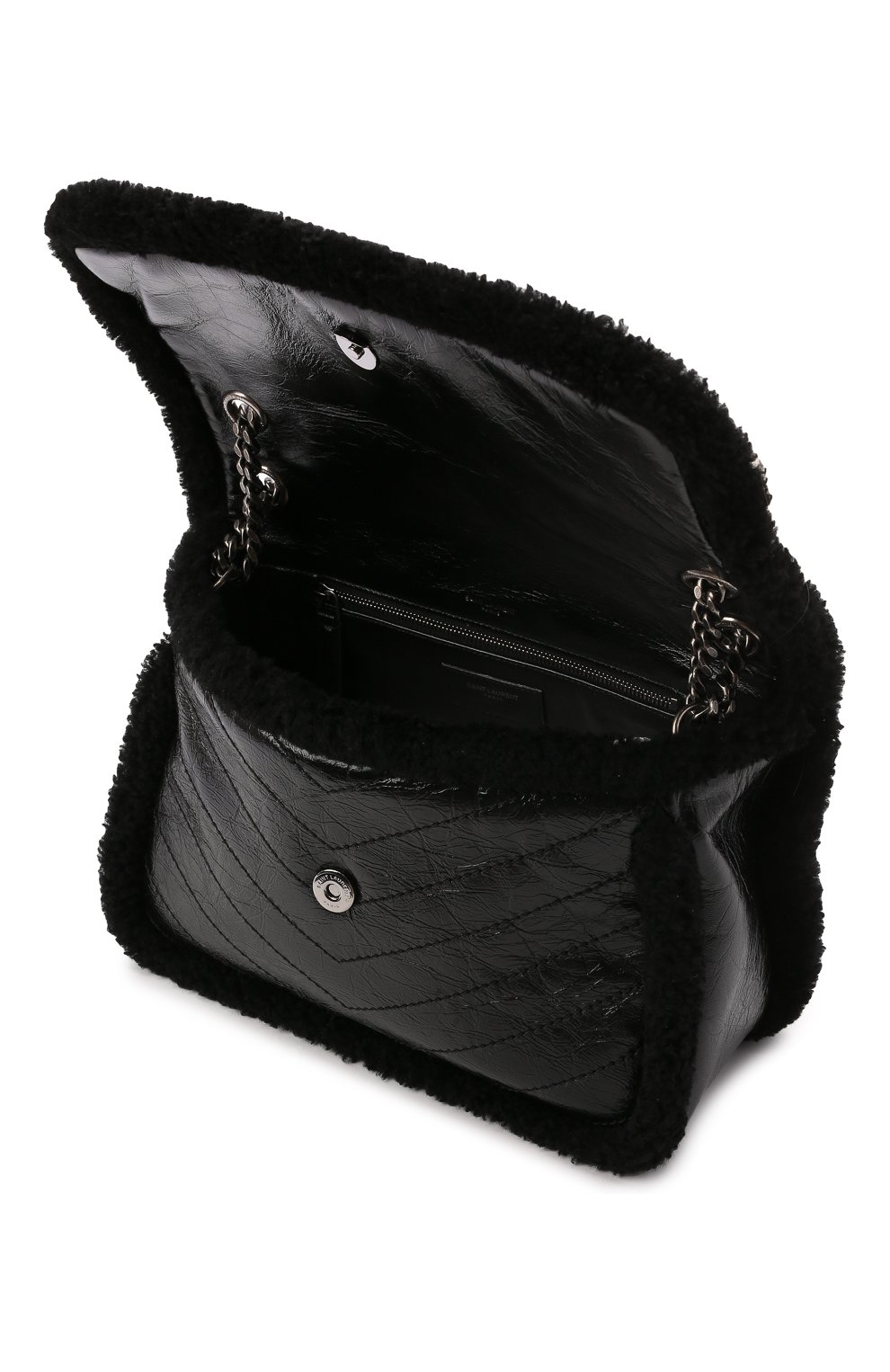 Женская сумка niki medium SAINT LAURENT черного цвета, арт. 633187/0EN9D | Фото 5 (Сумки-технические: Сумки через плечо; Размер: medium; Материал: Натуральная кожа)