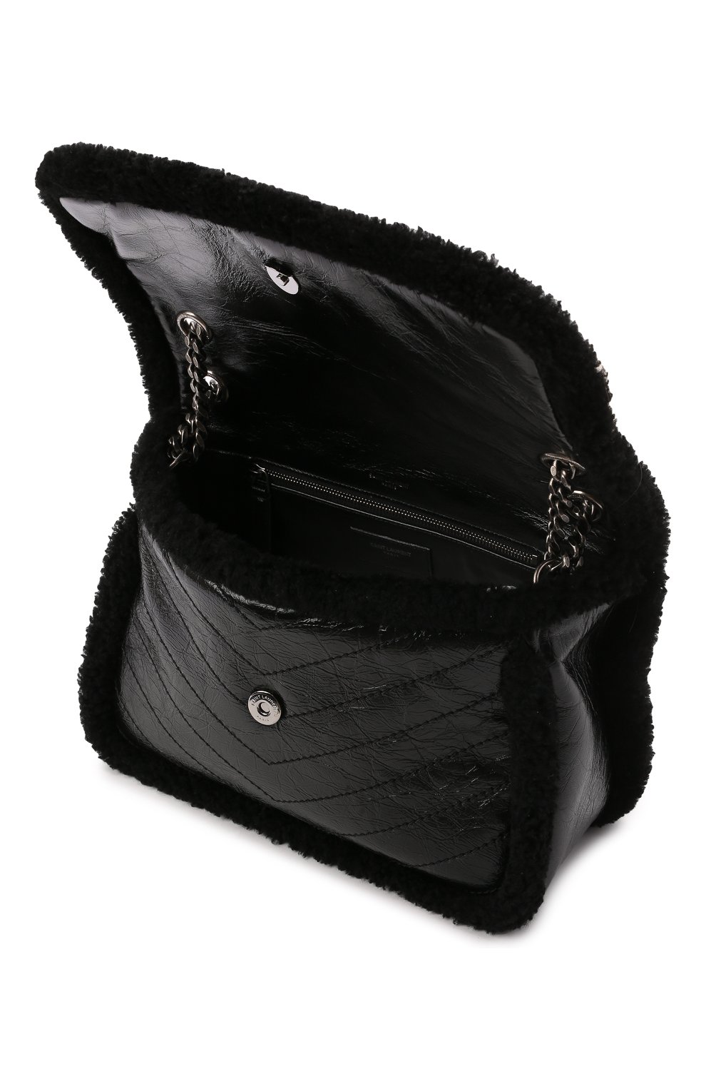 Женская сумка niki medium SAINT LAURENT черного цвета по цене 309500 руб., арт. 633187/0EN9D | Фото 5 Женская сумка niki medium SAINT LAURENT черного цвета, арт. 633187/0EN9D | Фото 5 (Сумки-технические: Сумки через плечо; Размер: medium; Материал: Натуральная кожа)
