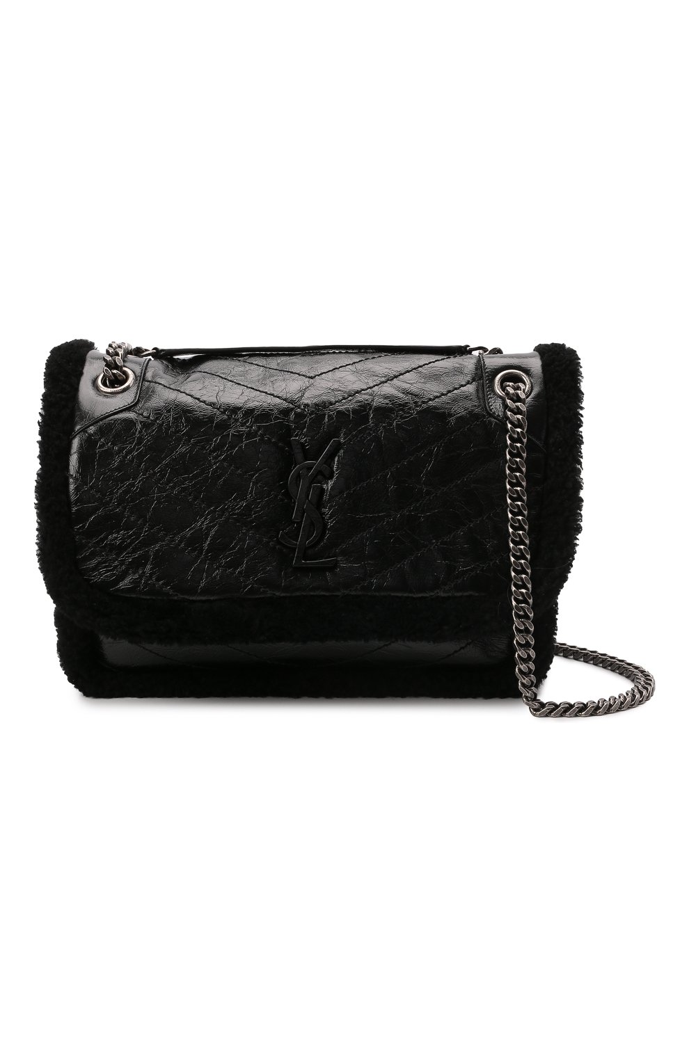 Женская сумка niki medium SAINT LAURENT черного цвета, арт. 633187/0EN9D | Фото 7 (Сумки-технические: Сумки через плечо; Размер: medium; Материал: Натуральная кожа)