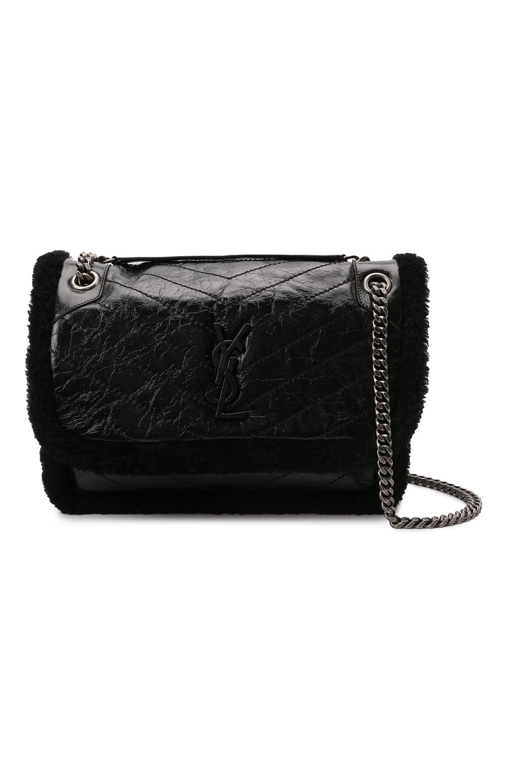 Женская сумка niki medium SAINT LAURENT черного цвета по цене 309500 руб., арт. 633187/0EN9D | Фото 7 Женская сумка niki medium SAINT LAURENT черного цвета, арт. 633187/0EN9D | Фото 7 (Сумки-технические: Сумки через плечо; Размер: medium; Материал: Натуральная кожа)