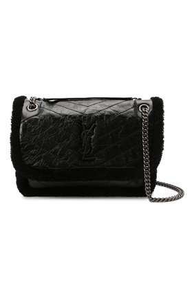 Женская сумка niki medium SAINT LAURENT черного цвета по цене 309500 руб., арт. 633187/0EN9D | Фото 7 Женская сумка niki medium SAINT LAURENT черного цвета, арт. 633187/0EN9D | Фото 7 (Сумки-технические: Сумки через плечо; Размер: medium; Материал: Натуральная кожа)
