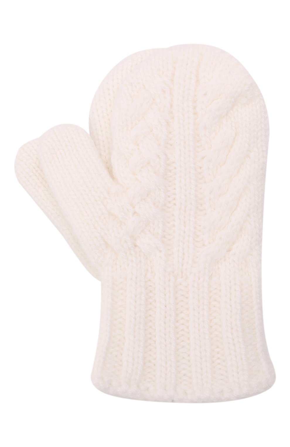 Детские кашемировые варежки GIORGETTI CASHMERE кремвого цвета, арт. MB1824/4A | Фото 1 (Материал: Кашемир, Шерсть)