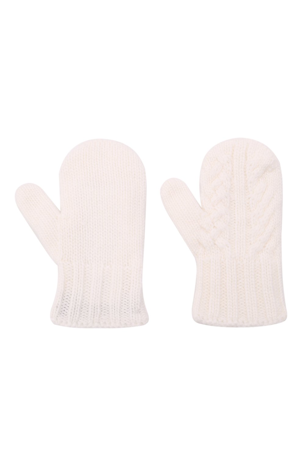 Детские кашемировые варежки GIORGETTI CASHMERE кремвого цвета по цене 7465 руб., арт. MB1824/4A | Фото 2 Детские кашемировые варежки GIORGETTI CASHMERE кремвого цвета, арт. MB1824/4A | Фото 2 (Материал: Кашемир, Шерсть)