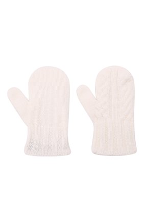 Детские кашемировые варежки GIORGETTI CASHMERE кремвого цвета по цене 7465 руб., арт. MB1824/4A | Фото 2 Детские кашемировые варежки GIORGETTI CASHMERE кремвого цвета, арт. MB1824/4A | Фото 2 (Материал: Кашемир, Шерсть)