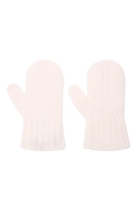 Детские кашемировые варежки GIORGETTI CASHMERE кремвого цвета по цене 7915 руб., арт. MB1824/8A | Фото 2 Детские кашемировые варежки GIORGETTI CASHMERE кремвого цвета, арт. MB1824/8A | Фото 2 (Материал: Шерсть, Кашемир)