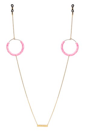 Женские цепочка для очков FRAME CHAIN розового цвета по цене 12700 руб., арт. CANDY P0P BABY PINK IN YELL0W G0LD | Фото 1 Женские цепочка для очков FRAME CHAIN розового цвета, арт. CANDY P0P BABY PINK IN YELL0W G0LD | Фото 1 (Тип очков: Цепочка; Оптика Гендер: оптика-женское)