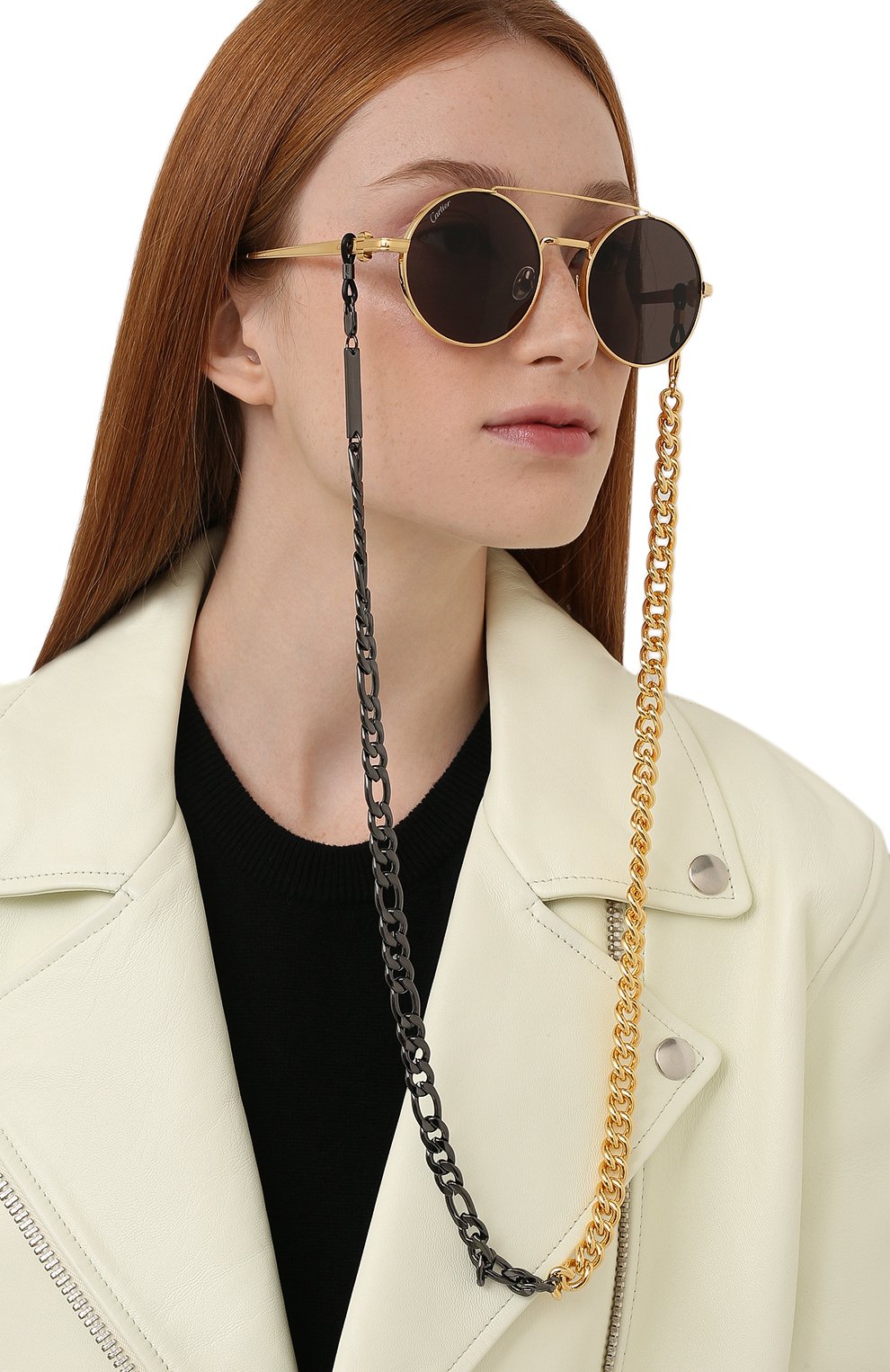 Женские цепочка для очков FRAME CHAIN золотого цвета по цене 16400 руб., арт. MIX IT UP BLACK AND YELL0W G0LD | Фото 2 Женские цепочка для очков FRAME CHAIN золотого цвета, арт. MIX IT UP BLACK AND YELL0W G0LD | Фото 2 (Тип очков: Цепочка; Оптика Гендер: оптика-женское)