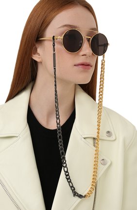 Женские цепочка для очков FRAME CHAIN золотого цвета по цене 16400 руб., арт. MIX IT UP BLACK AND YELL0W G0LD | Фото 2 Женские цепочка для очков FRAME CHAIN золотого цвета, арт. MIX IT UP BLACK AND YELL0W G0LD | Фото 2 (Тип очков: Цепочка; Оптика Гендер: оптика-женское)