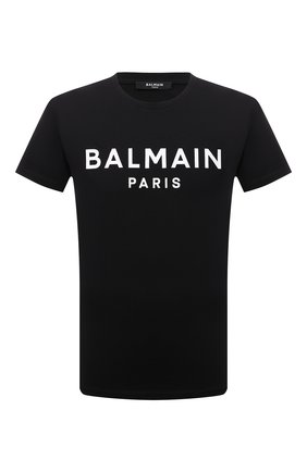 Мужская хлопковая футболка BALMAIN черного цвета по цене 34650 руб., арт. WH0EF000/B151 | Фото 1 Мужская хлопковая футболка BALMAIN черного цвета, арт. WH0EF000/B151 | Фото 1 (Материал внешний: Хлопок; Принт: С принтом; Рукава: Короткие; Стили: Панк; Длина (для топов): Стандартные)