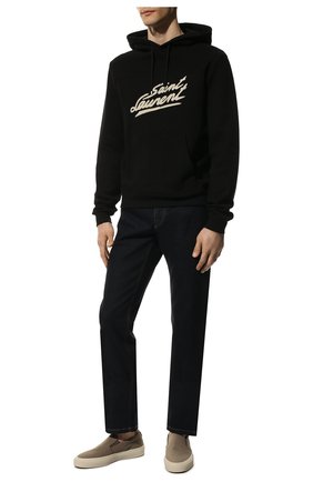 Мужской хлопковое худи SAINT LAURENT черного цвета по цене 56700 руб., арт. 677263/YBVB2 | Фото 2 Мужской хлопковое худи SAINT LAURENT черного цвета, арт. 677263/YBVB2 | Фото 2 (Длина (для топов): Стандартные; Материал внешний: Хлопок; Рукава: Длинные; Мужское Кросс-КТ: Худи-одежда; Принт: С принтом; Стили: Спорт-шик)