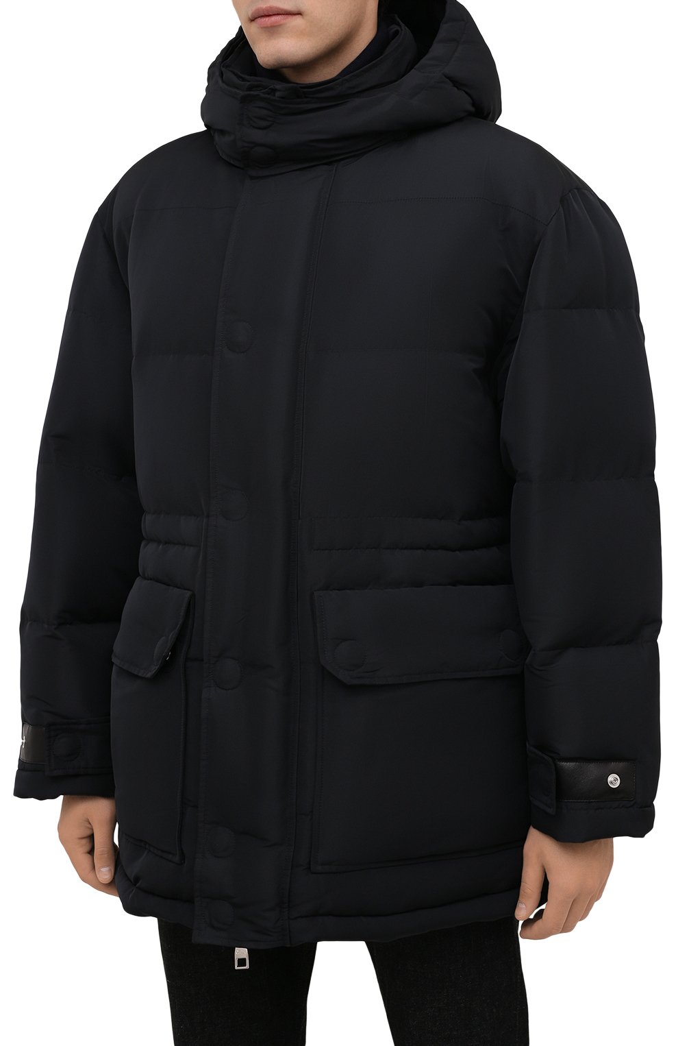 Мужская утепленная куртка ALEXANDER MCQUEEN черного цвета, арт. 662284/QRR67 | Фото 3 (Кросс-КТ: Куртка; Рукава: Длинные; Длина (верхняя одежда): До середины бедра; Материал внешний: Синтетический материал; Мужское Кросс-КТ: утепленные куртки; Стили: Спорт-шик; Материал подклада: Синтетический материал)