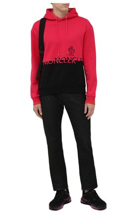 Мужской хлопковое худи MONCLER розового цвета по цене 49000 руб., арт. G2-091-8G000-40-899FL | Фото 2 Мужской хлопковое худи MONCLER розового цвета, арт. G2-091-8G000-40-899FL | Фото 2 (Длина (для топов): Стандартные; Рукава: Длинные; Материал внешний: Хлопок; Мужское Кросс-КТ: Худи-одежда; Принт: С принтом; Стили: Спорт-шик)