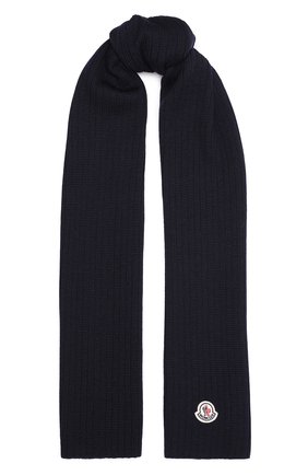 Мужской шерстяной шарф MONCLER синего цвета по цене 21800 руб., арт. G2-091-3C000-08-A9576 | Фото 1 Мужской шерстяной шарф MONCLER синего цвета, арт. G2-091-3C000-08-A9576 | Фото 1 (Материал: Шерсть, Текстиль; Кросс-КТ: шерсть)