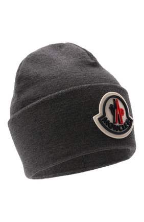 Мужская шерстяная шапка MONCLER темно-серого цвета по цене 24500 руб., арт. G2-091-3B000-51-A9526 | Фото 1 Мужская шерстяная шапка MONCLER темно-серого цвета, арт. G2-091-3B000-51-A9526 | Фото 1 (Материал: Шерсть; Кросс-КТ: Трикотаж)