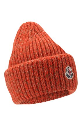 Мужская шапка из шерсти и кашемира MONCLER оранжевого цвета по цене 26700 руб., арт. G2-091-3B000-49-M1209 | Фото 1 Мужская шапка из шерсти и кашемира MONCLER оранжевого цвета, арт. G2-091-3B000-49-M1209 | Фото 1 (Материал: Шерсть; Кросс-КТ: Трикотаж)