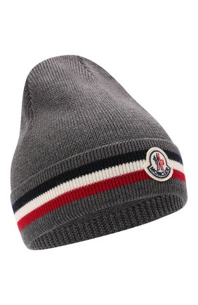 Мужская шерстяная шапка MONCLER темно-серого цвета по цене 15800 руб., арт. G2-091-3B000-28-A9575 | Фото 1 Мужская шерстяная шапка MONCLER темно-серого цвета, арт. G2-091-3B000-28-A9575 | Фото 1 (Материал: Шерсть; Кросс-КТ: Трикотаж)