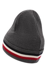 Мужская шерстяная шапка MONCLER темно-серого цвета, арт. G2-091-3B000-28-A9575 | Фото 2 (Материал: Текстиль, Шерсть; Кросс-КТ: Трикотаж)