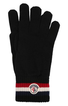 Мужские шерстяные перчатки MONCLER черного цвета по цене 16900 руб., арт. G2-091-3A000-04-A9575 | Фото 1 Мужские шерстяные перчатки MONCLER черного цвета, арт. G2-091-3A000-04-A9575 | Фото 1 (Материал: Шерсть; Кросс-КТ: Трикотаж)