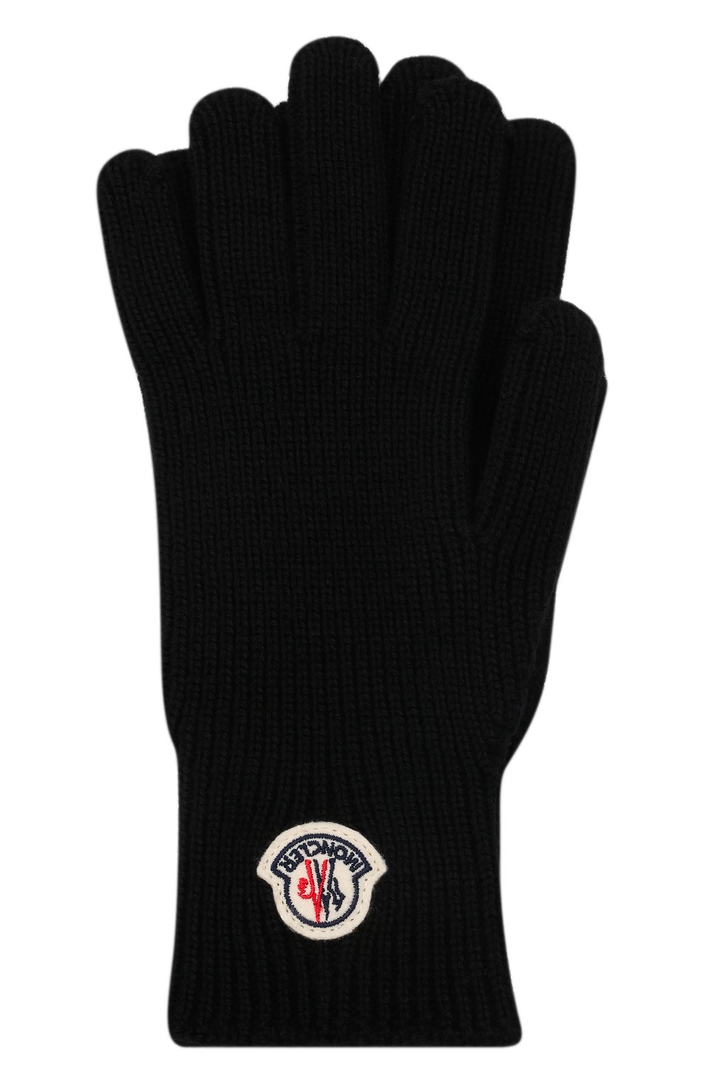 Мужские шерстяные перчатки MONCLER черного цвета, арт. G2-091-3A000-03-A9342 | Фото 1 (Материал: Текстиль, Шерсть; Кросс-КТ: Трикотаж)