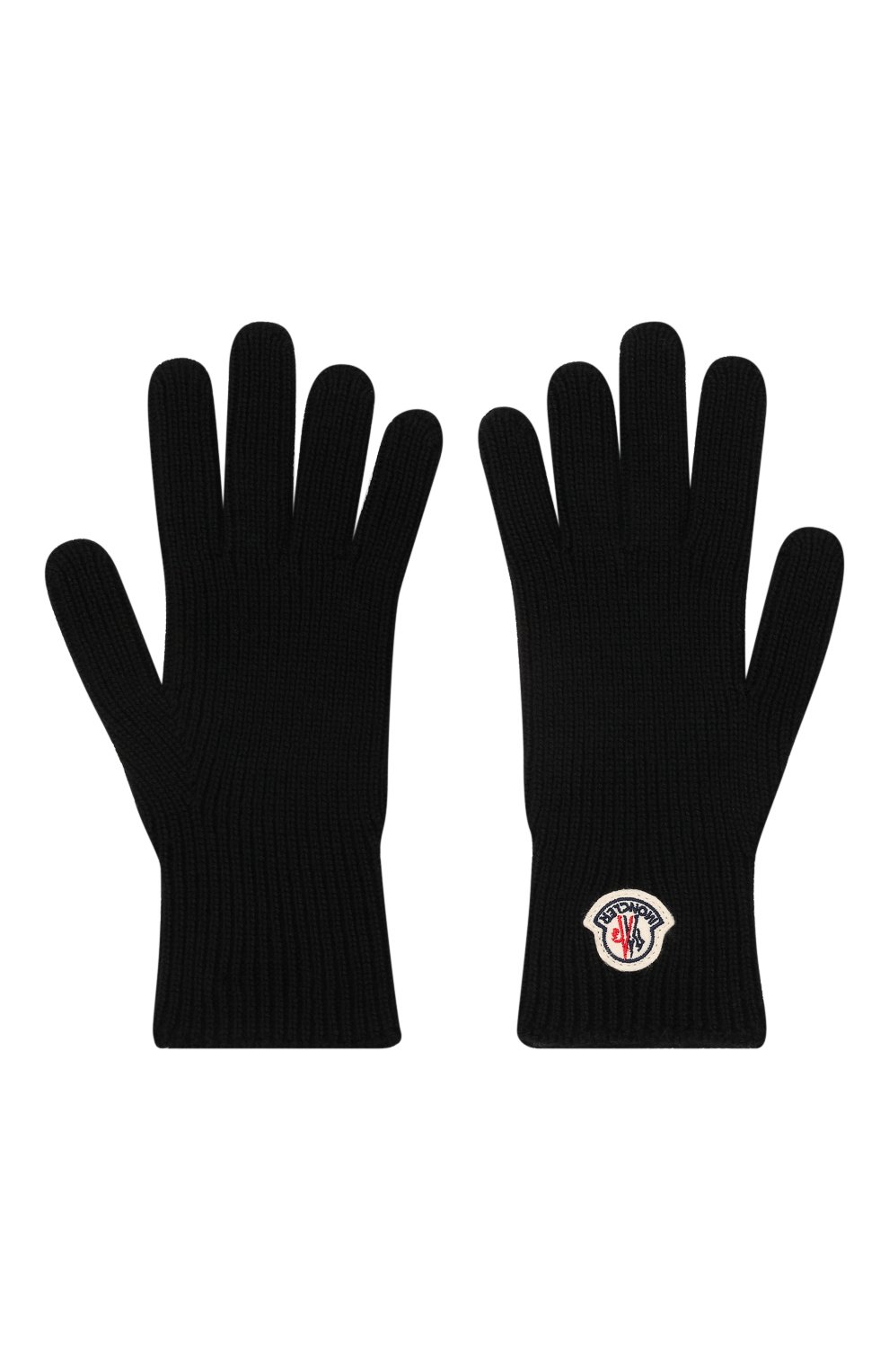 Мужские шерстяные перчатки MONCLER черного цвета, арт. G2-091-3A000-03-A9342 | Фото 3 (Материал: Текстиль, Шерсть; Кросс-КТ: Трикотаж)