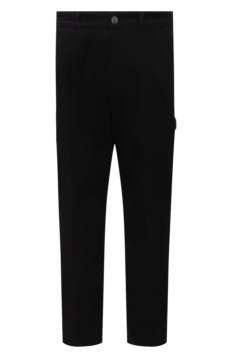 Мужские хлопковые брюки MONCLER черного цвета, арт. G2-091-2A000-11-595D0 | Фото 1 (Длина (брюки, джинсы): Стандартные; Случай: Повседневный; Материал внешний: Хлопок; Стили: Кэжуэл)