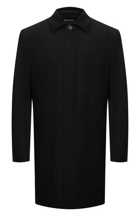 Мужской утепленный плащ Z ZEGNA черного цвета по цене 108000 руб., арт. 254730/4GS6G0 | Фото 1 Мужской утепленный плащ Z ZEGNA черного цвета, арт. 254730/4GS6G0 | Фото 1 (Рукава: Длинные; Материал подклада: Синтетический материал; Материал внешний: Шерсть; Длина (верхняя одежда): До середины бедра; Мужское Кросс-КТ: Плащ-верхняя одежда; Стили: Классический)