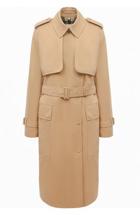 Женский хлопковый тренч sandridge BURBERRY бежевого цвета по цене 199000 руб., арт. 8043207 | Фото 1 Женский хлопковый тренч sandridge BURBERRY бежевого цвета, арт. 8043207 | Фото 1 (Материал подклада: Хлопок; Рукава: Длинные; Материал внешний: Хлопок; Длина (верхняя одежда): До колена; Стили: Кэжуэл)