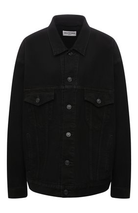 Женская джинсовая куртка BALENCIAGA черного цвета по цене 99500 руб., арт. 675206/TEW05 | Фото 1 Женская джинсовая куртка BALENCIAGA черного цвета, арт. 675206/TEW05 | Фото 1 (Длина (верхняя одежда): Короткие; Рукава: Длинные; Материал внешний: Хлопок; Кросс-КТ: Куртка, Деним; Стили: Гранж)