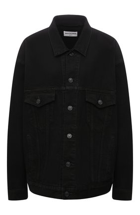 Женская джинсовая куртка BALENCIAGA черного цвета по цене 137500 руб., арт. 675206/TEW05 | Фото 1