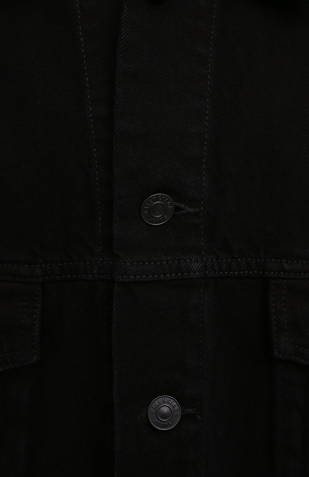 Женская джинсовая куртка BALENCIAGA черного цвета, арт. 675206/TEW05 | Фото 5 (Кросс-КТ: Куртка, Деним; Рукава: Длинные; Стили: Гранж; Материал внешний: Хлопок, Деним; Длина (верхняя одежда): Короткие)