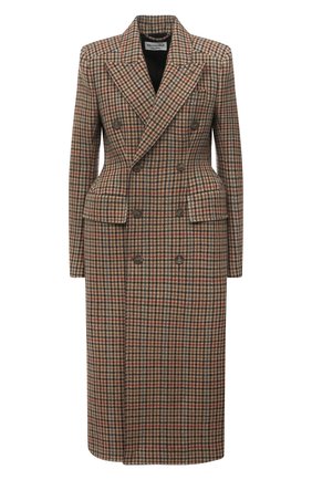 Женское шерстяное пальто BALENCIAGA темно-бежевого цвета по цене 241500 руб., арт. 479864/TLU23 | Фото 1 Женское шерстяное пальто BALENCIAGA темно-бежевого цвета, арт. 479864/TLU23 | Фото 1 (Материал внешний: Шерсть; Длина (верхняя одежда): Длинные; Рукава: Длинные; Материал подклада: Купро; 1-2-бортные: Двубортные; Стили: Кэжуэл)
