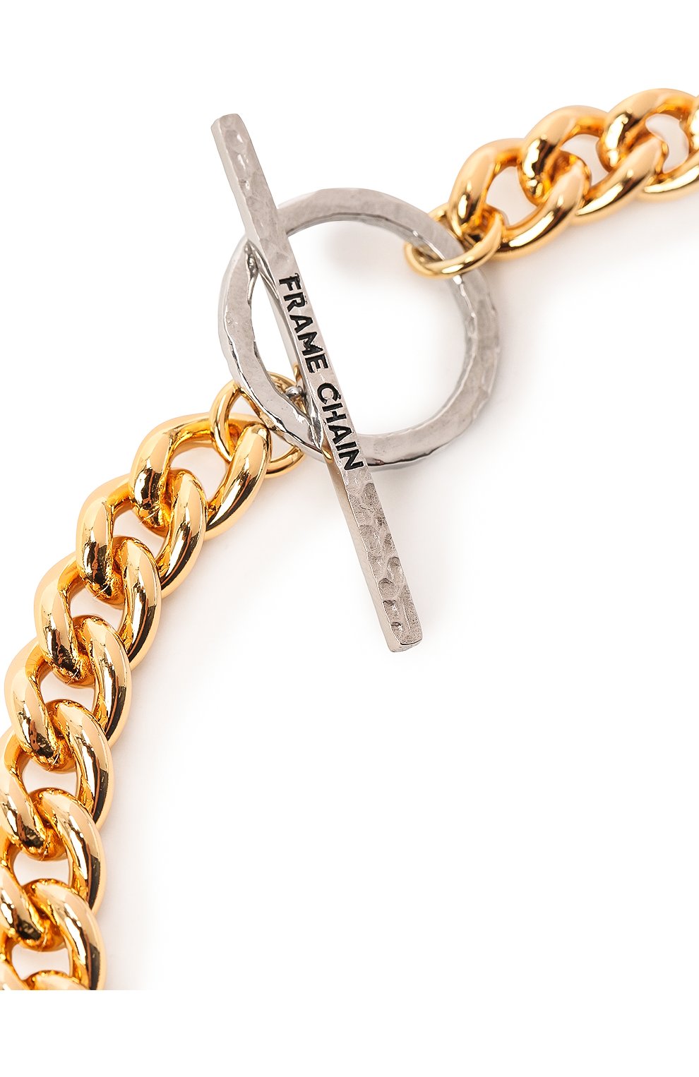 Женское колье FRAME CHAIN разноцветного цвета по цене 0 руб., арт. H00KY YELL0W AND WHITE G0LD | Фото 4 Женское колье FRAME CHAIN разноцветного цвета, арт. H00KY YELL0W AND WHITE G0LD | Фото 4 (Материал: Металл)