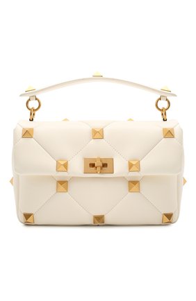 Женская сумка roman stud large VALENTINO кремвого цвета по цене 217500 руб., арт. WW0B0I60/BSF | Фото 1 Женская сумка roman stud large VALENTINO кремвого цвета, арт. WW0B0I60/BSF | Фото 1 (Материал: Натуральная кожа; Сумки-технические: Сумки top-handle; Размер: large; Ремень/цепочка: На ремешке)