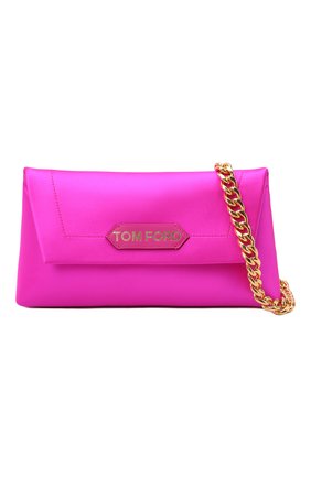Женская сумка label small TOM FORD фуксия цвета по цене 103500 руб., арт. L1504T-TSA005 | Фото 6 Женская сумка label small TOM FORD фуксия цвета, арт. L1504T-TSA005 | Фото 6 (Сумки-технические: Сумки top-handle; Материал: Текстиль; Размер: small)