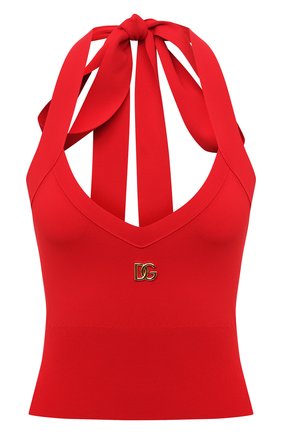 Женский топ DOLCE & GABBANA красного цвета по цене 61950 руб., арт. FX262Z/JAIEQ | Фото 1 Женский топ DOLCE & GABBANA красного цвета, арт. FX262Z/JAIEQ | Фото 1 (Материал внешний: Вискоза; Длина (для топов): Укороченные; Стили: Гламурный)