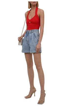 Женский топ DOLCE & GABBANA красного цвета по цене 61950 руб., арт. FX262Z/JAIEQ | Фото 2 Женский топ DOLCE & GABBANA красного цвета, арт. FX262Z/JAIEQ | Фото 2 (Материал внешний: Вискоза; Длина (для топов): Укороченные; Стили: Гламурный)