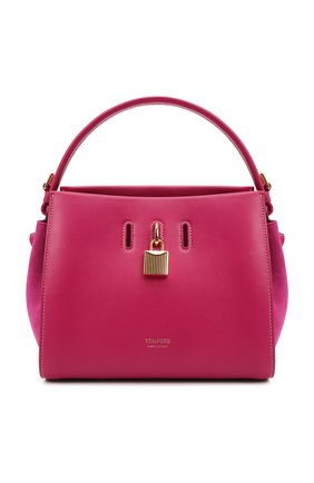 Женская сумка padlock small TOM FORD розового цвета, арт. L1486T-LCL201 | Фото 1 (Размер: small; Ремень/цепочка: На ремешке; Материал: Натуральная кожа; Сумки-технические: Сумки top-handle)